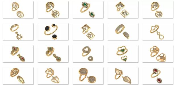 20 Ring Pendant 3dm model Pack