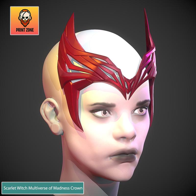 Scarlet Witch Multiverse of Madness Crown _ Marvel Rivals (Stl File)