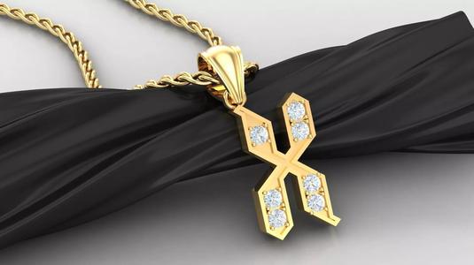 X Letter Pendant Alphabet Version 5