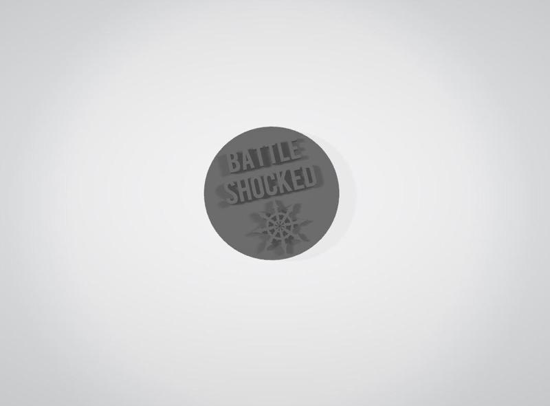 2 Chaos style Battle Shock Tokens