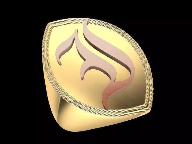i alphabet ring stl verified