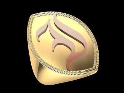 i alphabet ring stl verified