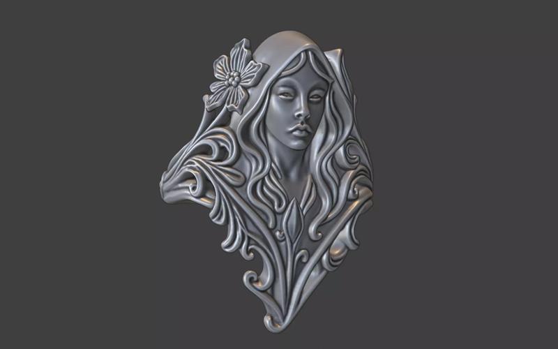 hooded woman queen nymph elvish ring