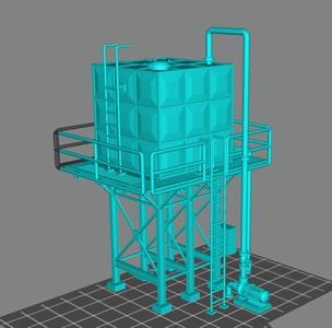 Water tank 4 (Tower Tank) 1/64 scale