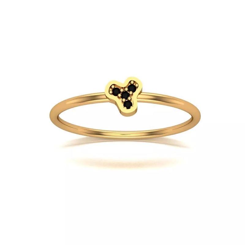 Jewelry gold ring with diamonds