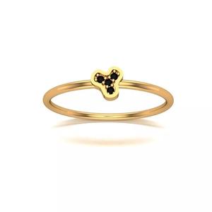 Jewelry gold ring with diamonds