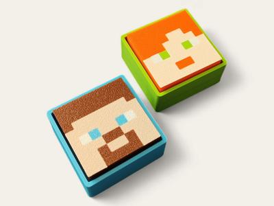 Minecraft - Steve & Alex Clickers - 1 AMS 