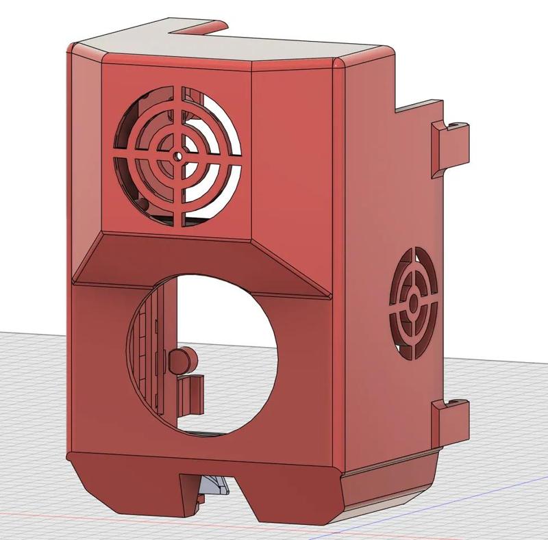 Sovol SV08 Extruder Cover with toolhead fan slot and room for BTT Eddy Probe   