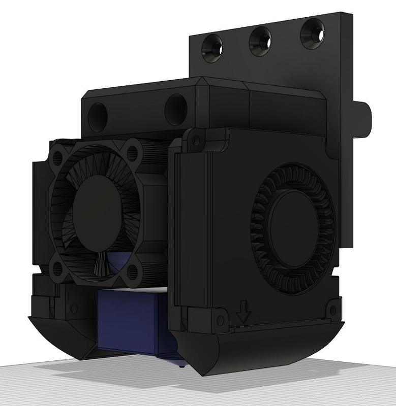NoName V6 Hotend Holder for 4010 radial fans
