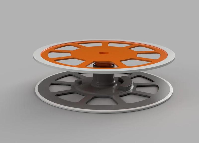 Small reel adapter for AMS, MMU or to support on standard rollers   