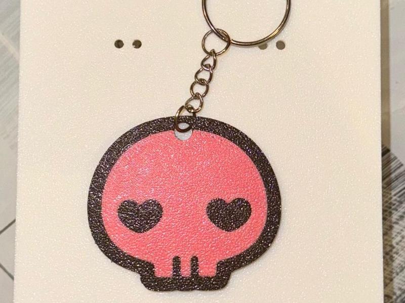 Kuromi Skull Keychain