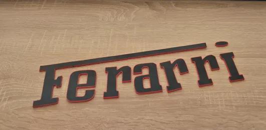 Ferrari text logo MMU   
