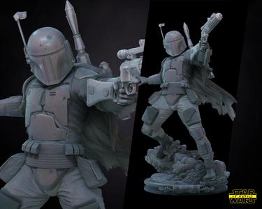 Boba Fett Original Version Sculpture - Star Wars 3D Models - Tested and Ready for 3D printing