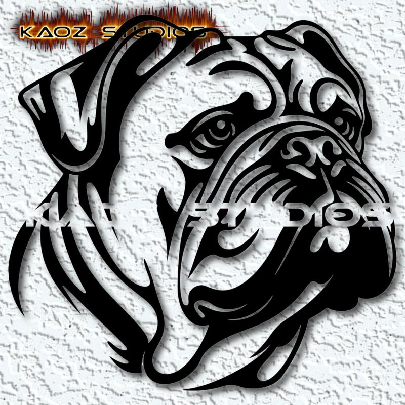 Bulldog wall art bull dog wall decor 2d animal