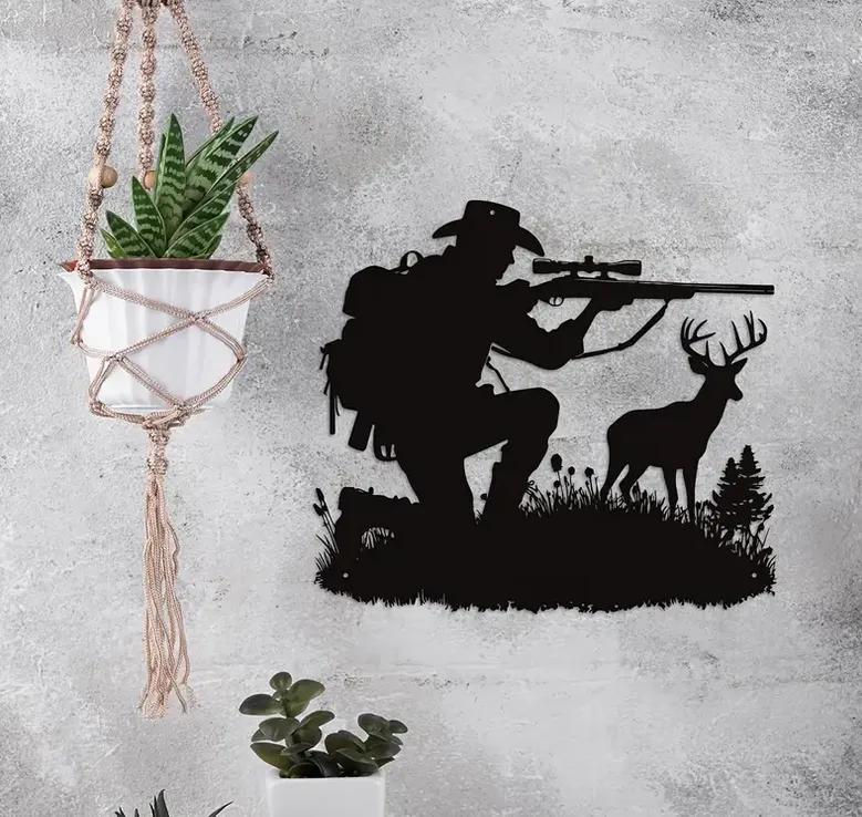 Hunter and Deer wall art   