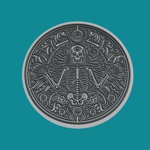 Skeleton Skull Horror Medallion