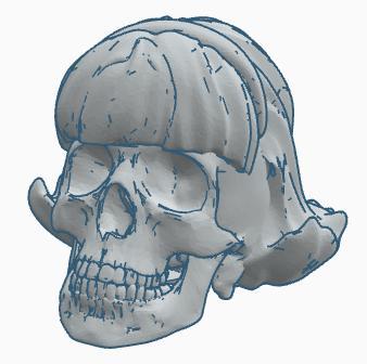 Rock a Billy skull Calavera woman woman short