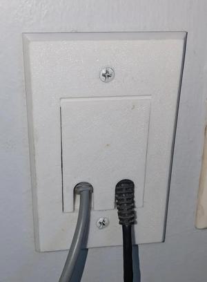 Angled Ethernet Jack Wall Plate   