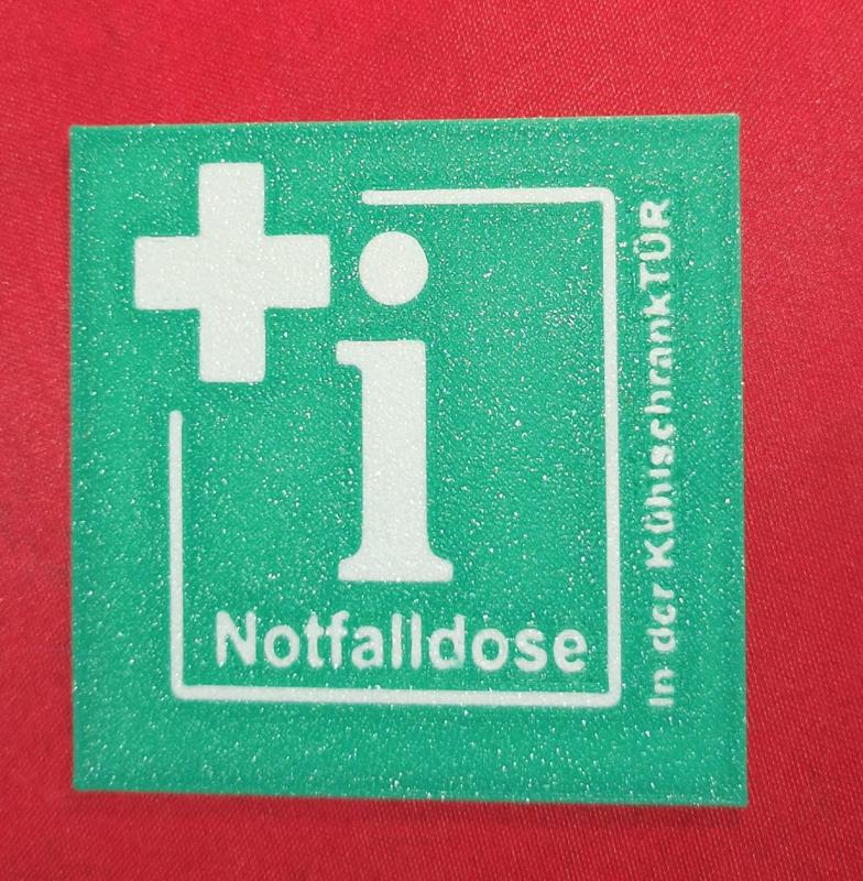 SOS Notfalldose Aufkleber