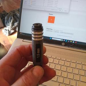 625zz bearing resized for allen key handle   