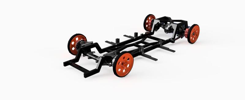 FRAME 56 FORD F100 FOR 1/25 MODEL KIT. Chip Foose FD100 slammed frame