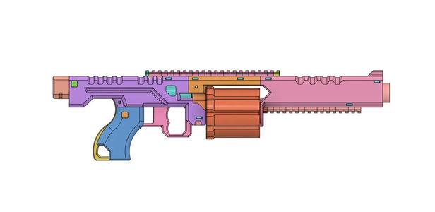 X-Shot Micro 2.0 Reshell 4 - Revolver Rifle v1.1   