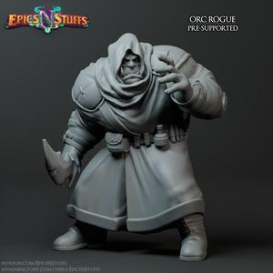 Orc Rogue 2B Miniature - pre-supported