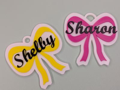 Layered Bow Keychain Customizable 