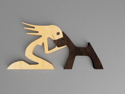 Woman and dog