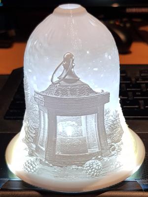 Christmas Lithophane Bell Decoration