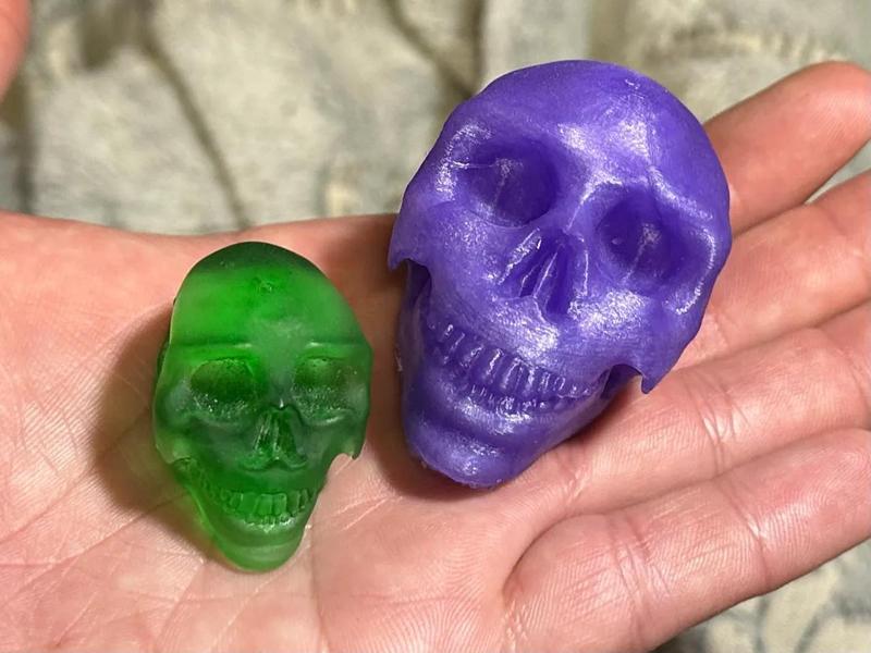 Human Skull Chunky Paracord Bead   