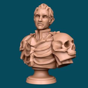 Eurshin, a dramatic half-orc - bust