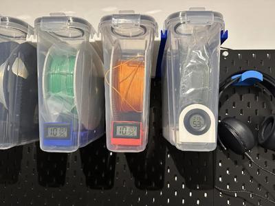 Filament Dryer Box + Hygrometer Mount   