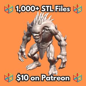 28mm DND Savage Fiendish Creature Fantasy Miniature MineeForm FDM 3D Print STL File   