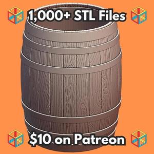 Medieval Wine Barrel Pencil Pen Holder for Office and Desk MineeForm FDM 3D Print STL File   