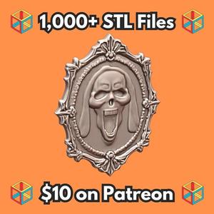 28mm DND Bewitched Mirror Sinister Glass with Creepy Face MineeForm FDM 3D Print STL File   