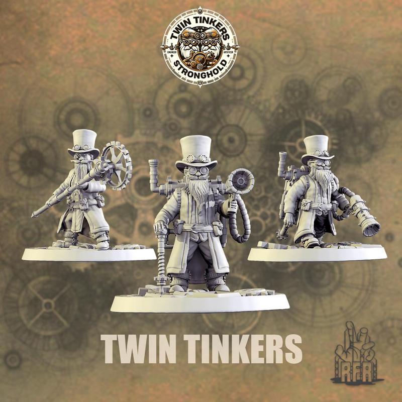 Twin Tinkers Brothers - Tabletop miniature (Pre-Supported)