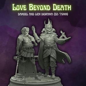 Love Beyond Death: Damsel and Lich Diorama (32/75mm)