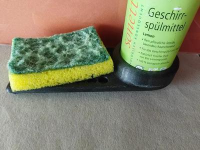 Sponge and dishwashing liquid tray   