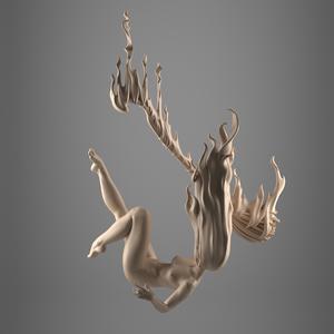 The Burning Broom Witch STL