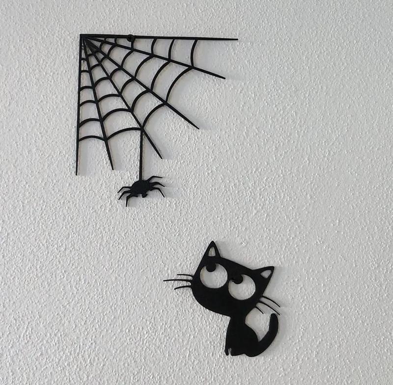 Kitty&Spider wall art   