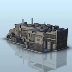 Post-apocalyptic Truck shelter - WW3 Cold War miniatures Scenery 28mm 15mm 20mm Science Fiction SciFi