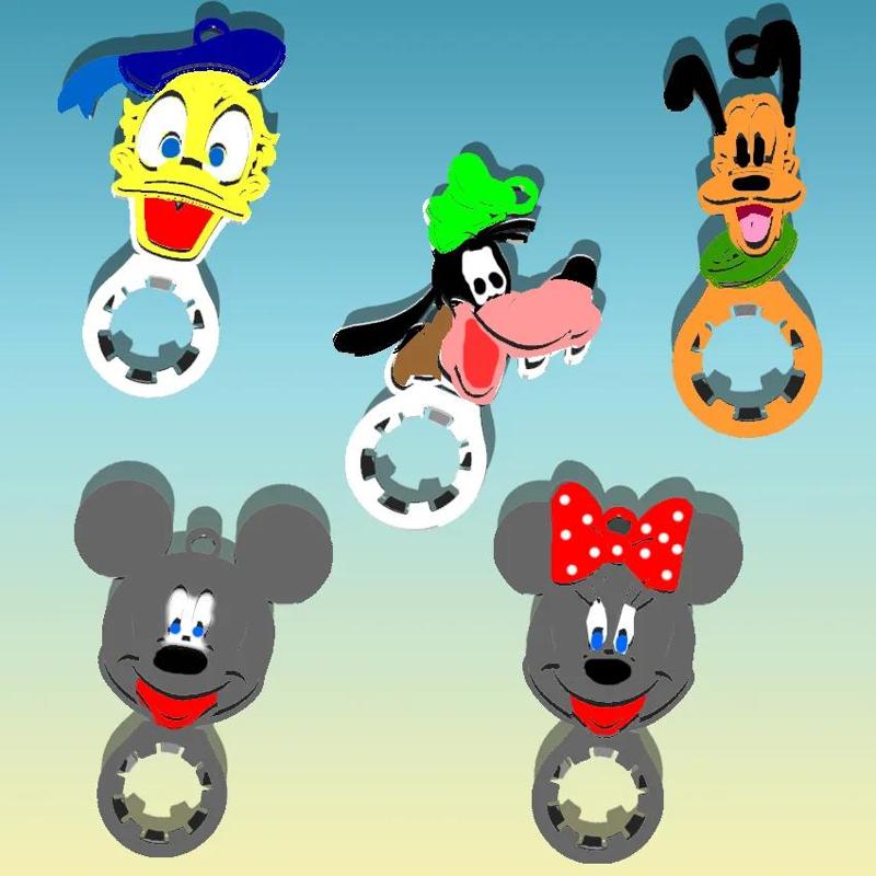 Porte clés jeton Disney 5 modèles   