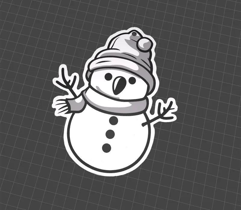 Snowman II decoration .3mf .stl colors x3   