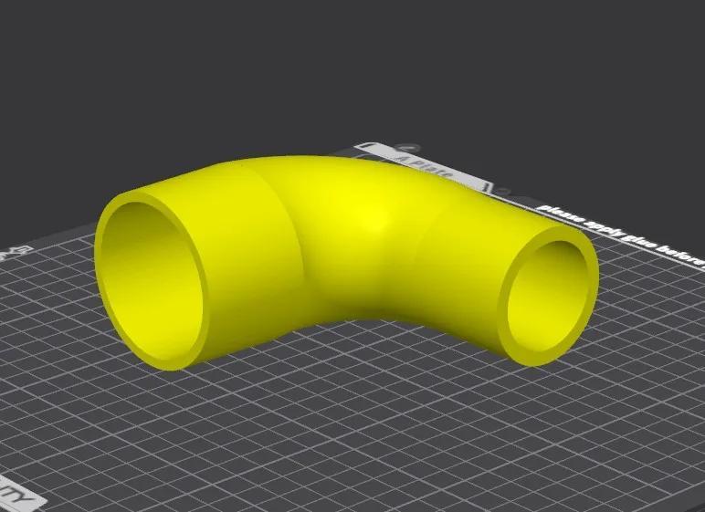 90 Degree dust exhaust adapter for the HF sliding miter saw to 2.5"flex hose   