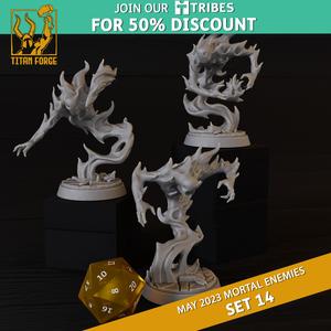 Fire Elementals - RPG Monster DnD 5e - Mortal Enemies Set 14