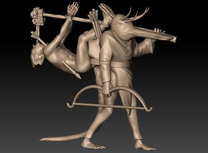 HUNTER FROM HIERONYMUS BOSCH ART