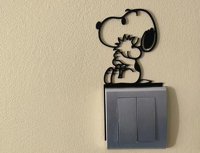 Snoopy Light Switch / Outlet Decoration – 3D Printable Model 23   