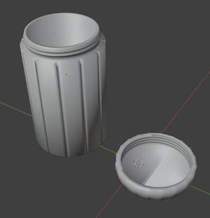 Screw Container with lid 70*100mm   