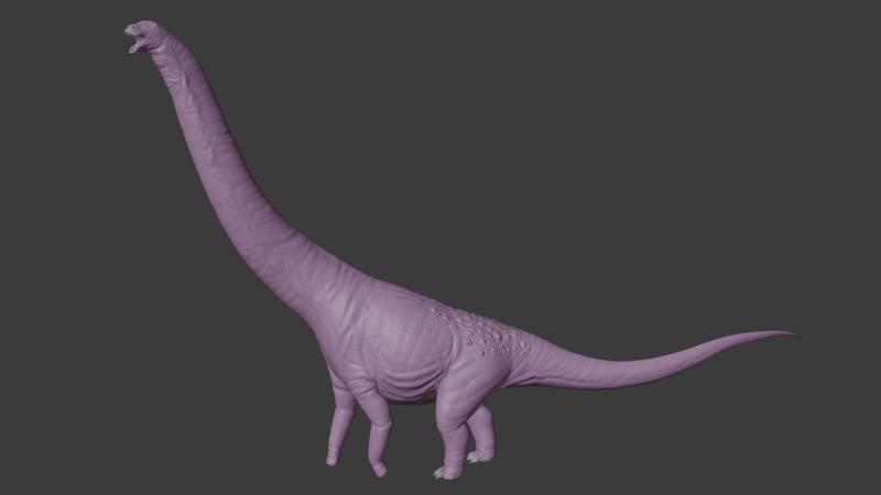 1/60th scale Argentinosaurus sauropod model